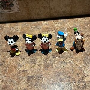Disney Mickey Mouse, Minnie Mouse, Goofy and Donald Figurine Collection